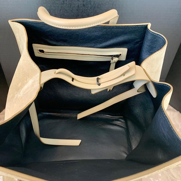 Celine Mini Luggage Tote In Beige Nubuck Calf Suede - Picture 6 of 7